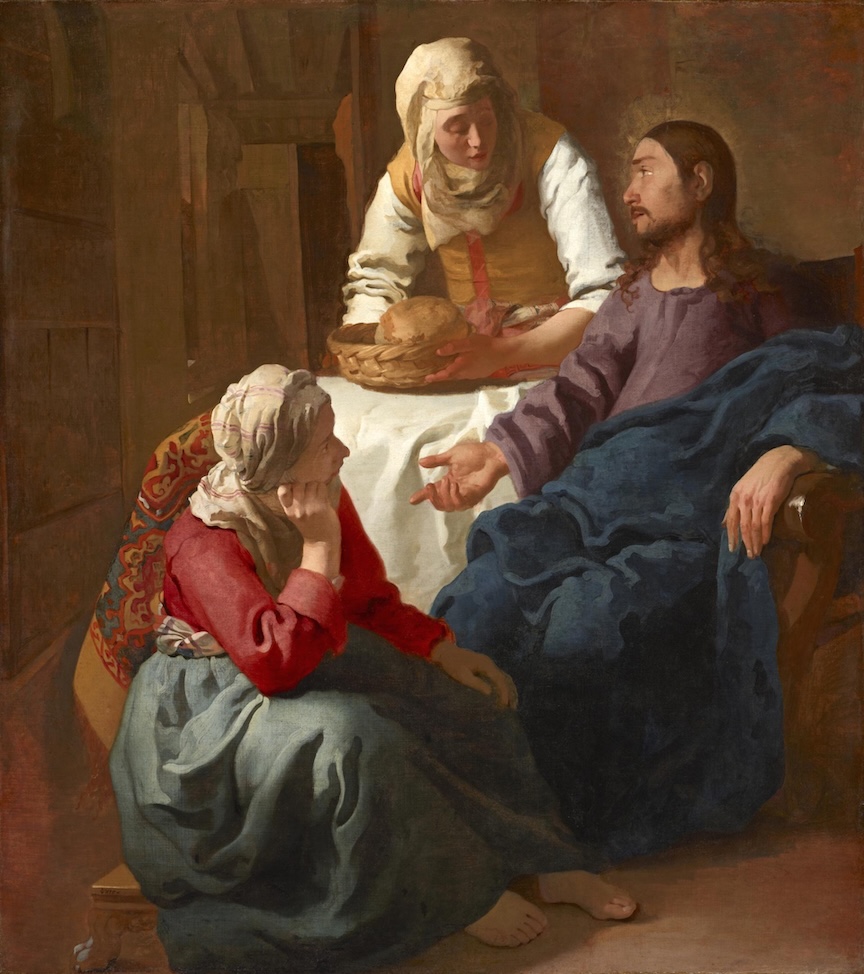 Cristo na casa de Marta e Maria, de Johannes Vermeer, 1654 - 1655 [Galeria Nacional da Escócia, The Mound, Edimburgo]