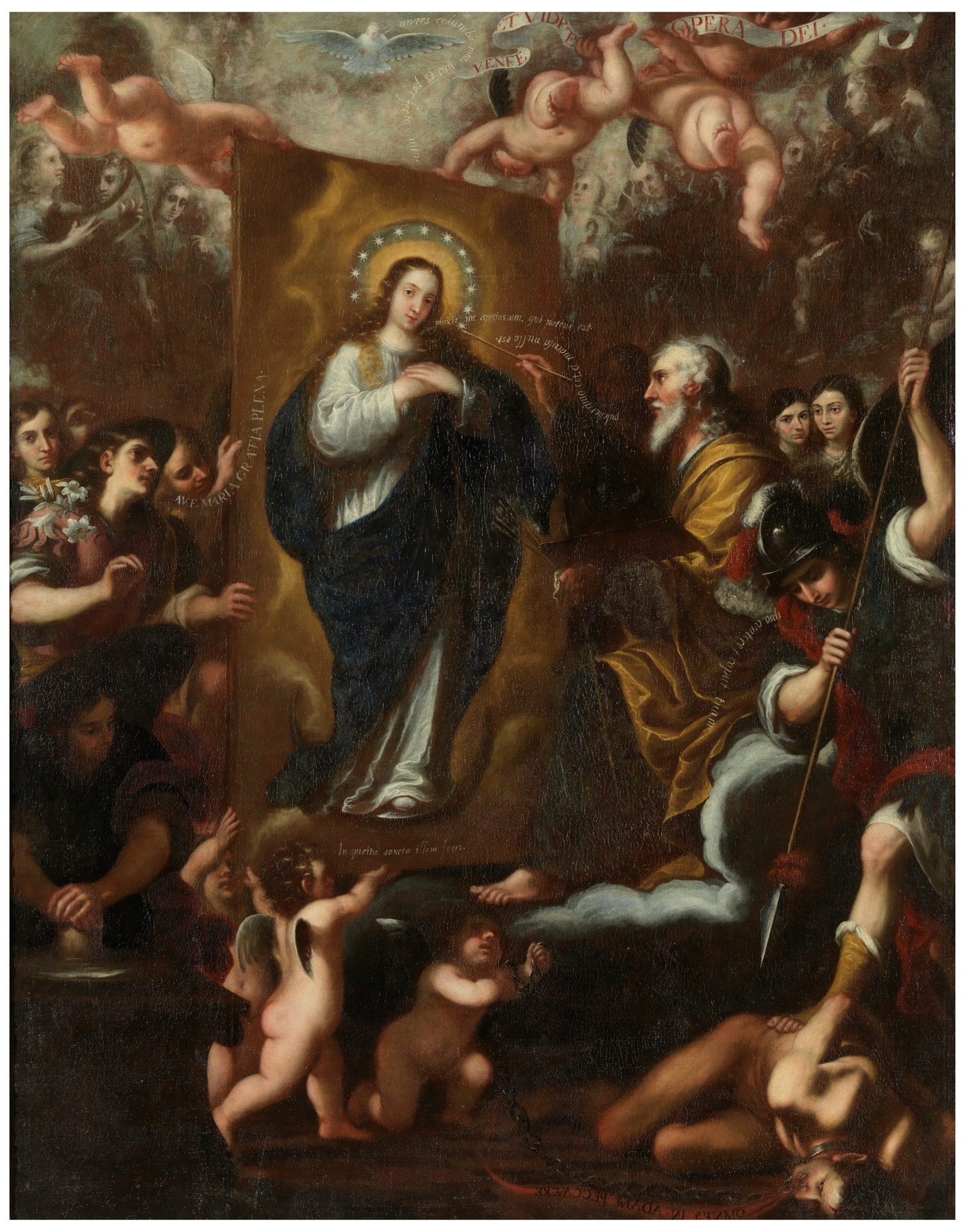 Deus Pai retratando a Imaculada Conceição, José García Hidalgo, c.1690, Madri, Museu do Prado. 